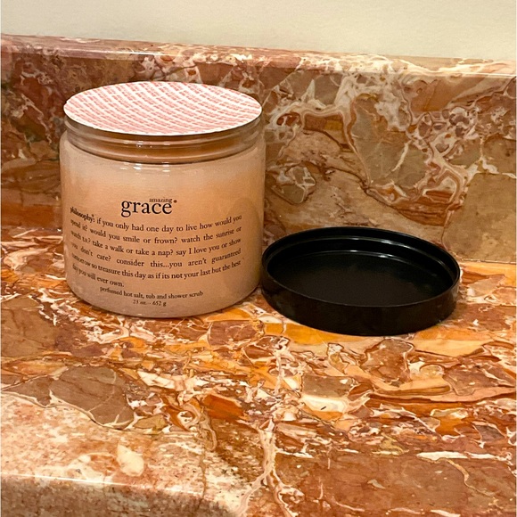 NEW SUPER SIZED HUGE 23oz AMAZING GRACE by Philosophy HOT SALT SCRUB RARE - Picture 3 of 3